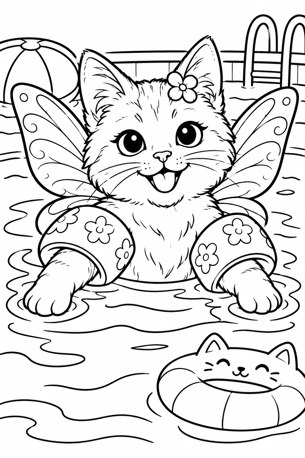 Fairy Cat Swimming