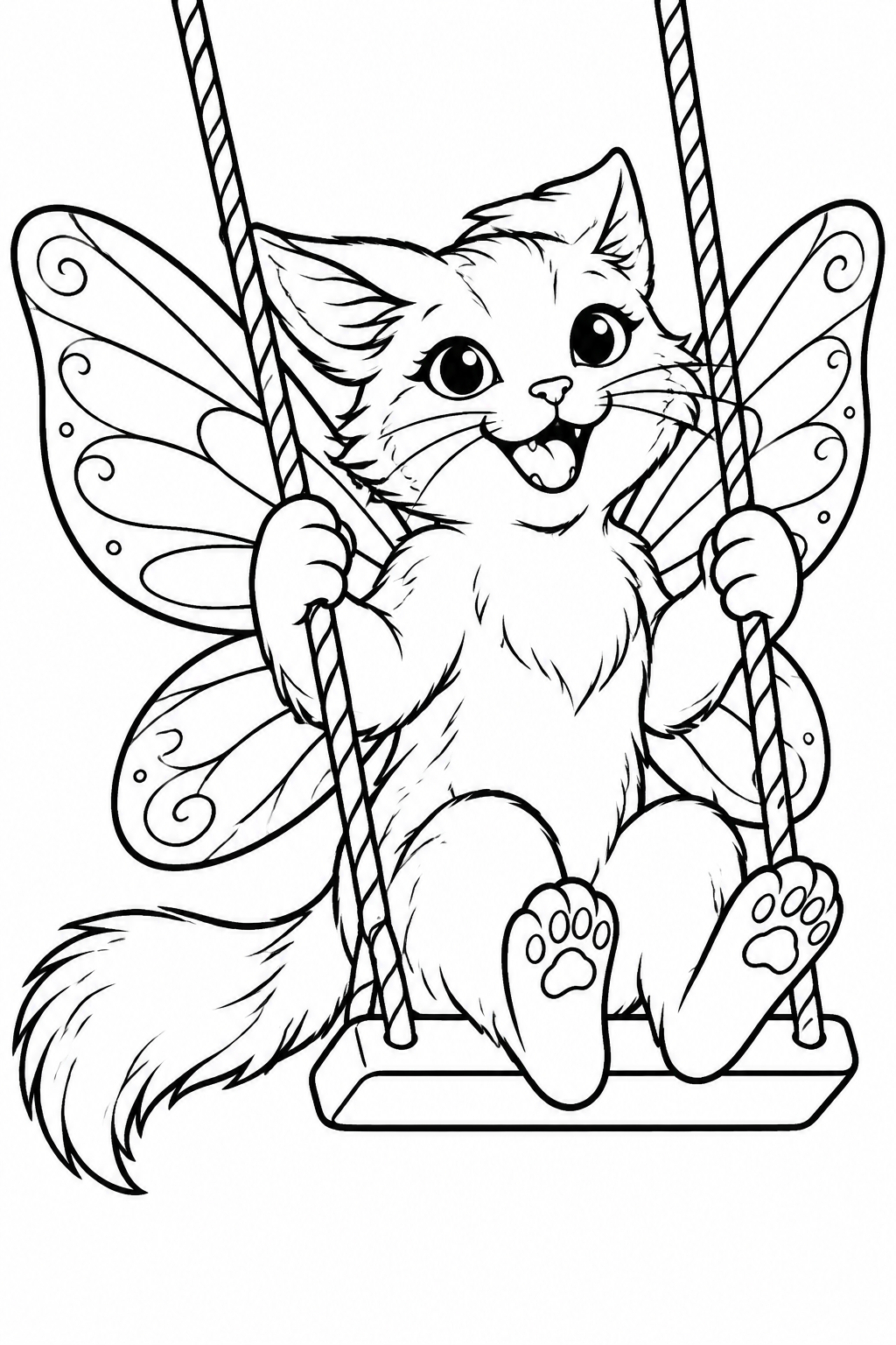 Fairy Cat Swinging