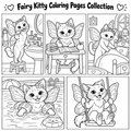 Fairy Kitty Coloring Pages – Complete Collection (7 Pages)